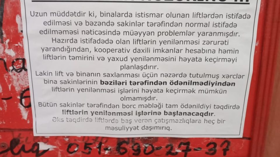 Şərur MTK-nın binalarında lift dəhşəti: Sakinlər saatlarla liftdə qalır