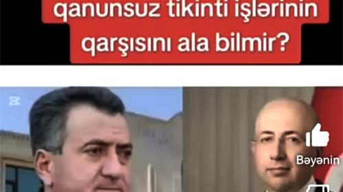 Qobuda qanunsuz tikintinin sahibi direktor Yəhya Abbasovdur