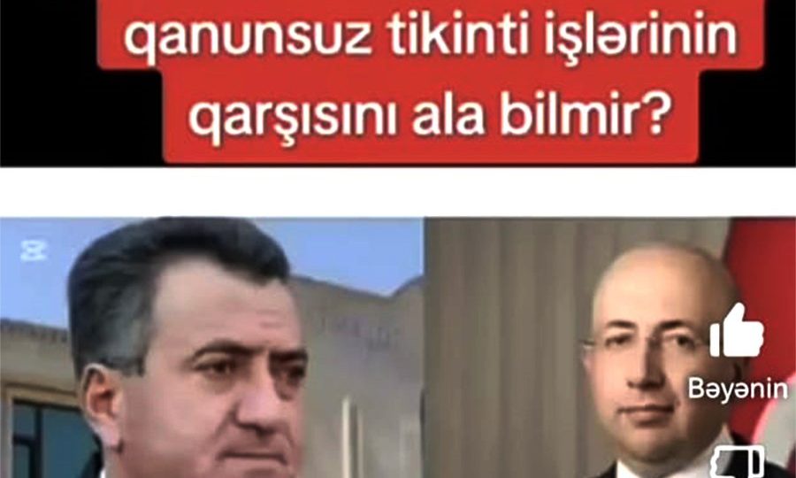 Qobuda qanunsuz tikintinin sahibi direktor Yəhya Abbasovdur